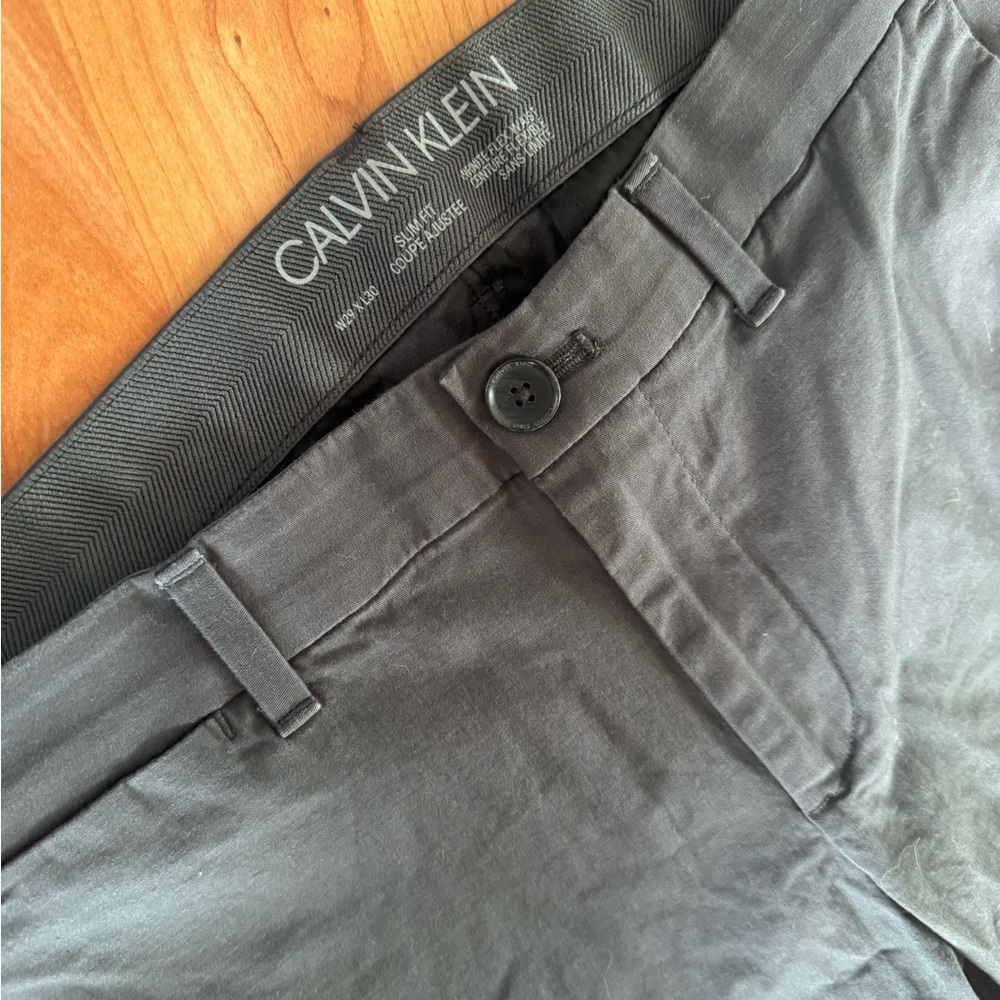 Calvin Klein Men's Charcoal Chinos